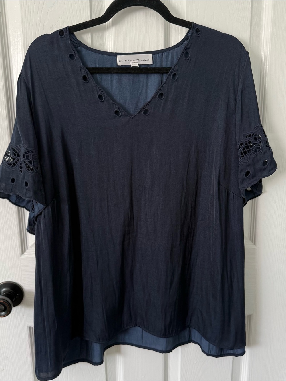 Chelsea & Theodore Blue Blouse